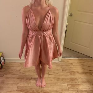 Blush mini dress
